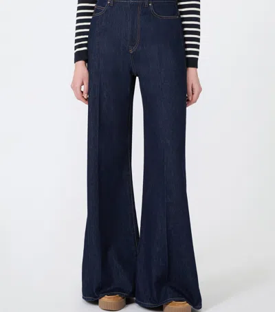 Weekend Max Mara Wide-leg Jeans In Navy