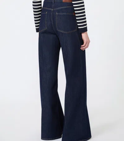 Weekend Max Mara Wide-leg Jeans In Navy