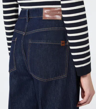 Weekend Max Mara Wide-leg Jeans In Navy