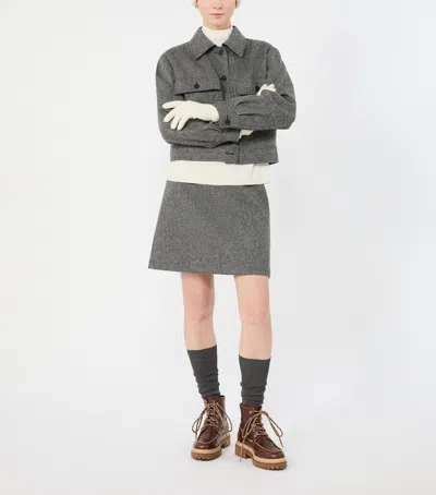 Weekend Max Mara Chevron Collared Jacket In Green