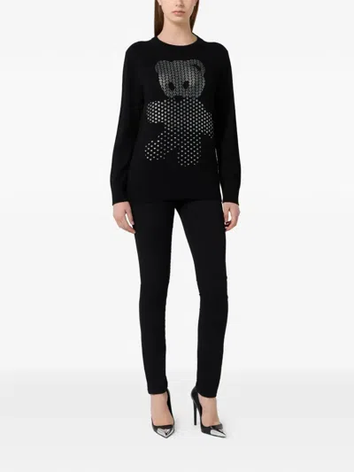 Philipp Plein Teddy Pullover Mit Kristallen In Black