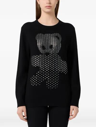 Philipp Plein Teddy Pullover Mit Kristallen In Black