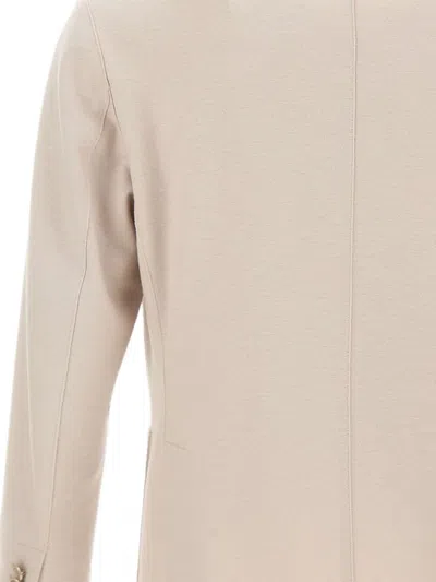 Eleventy Double-breasted Peak-lapel Blazer In White