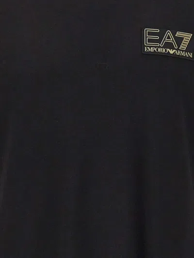 Ea7 Logo-patch T-shirt In Black