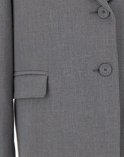 Kaos Flap-pocket Single-breasted Blazer In Gray