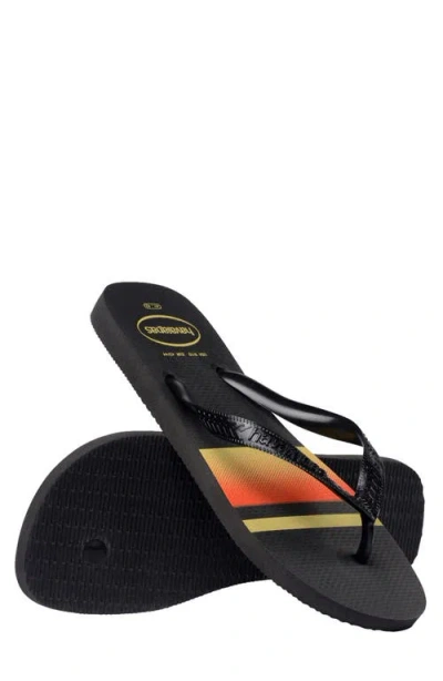 Havaianas Top Basic Flip Flop In Black