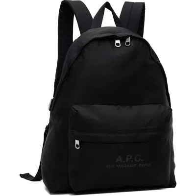 A.p.c. Black Backstage Small Backpack In Lzz Black