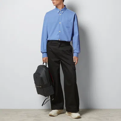 Gucci Pant Comp. Cott. Twil Double W In Black