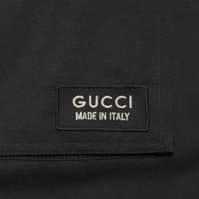 Gucci Pant Comp. Cott. Twil Double W In Black