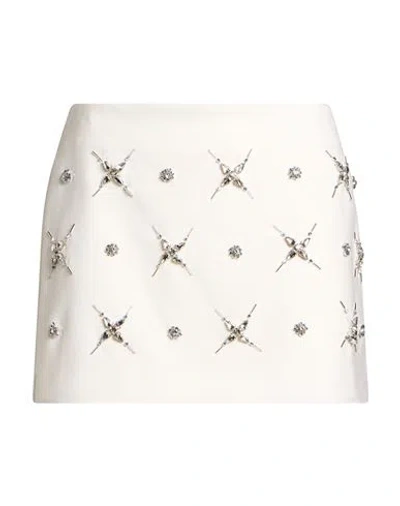 Pinko Embellished Double-layer Mini Skirt In White
