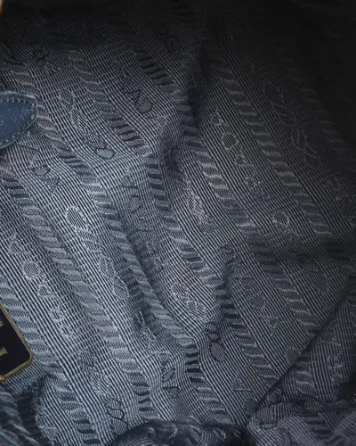 Pre-owned Prada Denim Pouch In Blue
