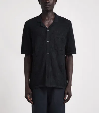Samsoe & Samsoe Samsøe Samsøe Organic Cotton Saconald Shirt In Black