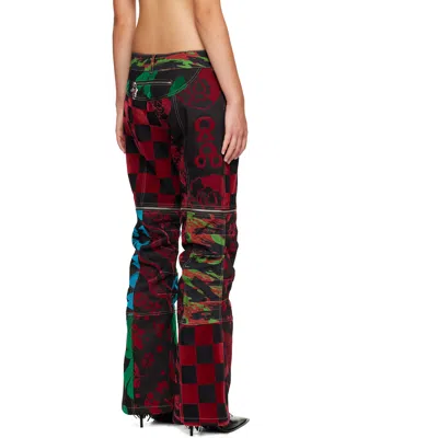 Chopova Lowena Black Patchwork Bevo Jeans In Multi