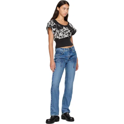 Stefan Cooke Blue Braided Jeans In Blue