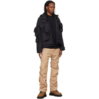 We11 Done Black Military Shell Jacket In Blue