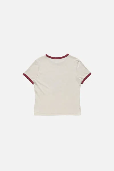 Acne Studios Eram College Logo Ringer Graphic T-shirt In White