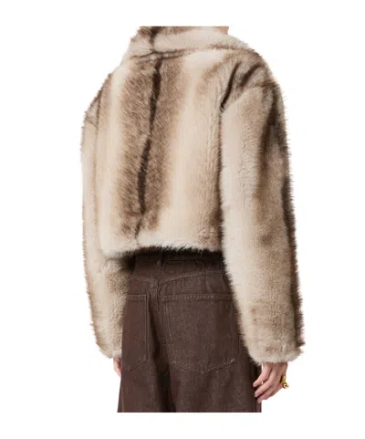 Sportmax Pinstripe-pattern Jacket In Brown
