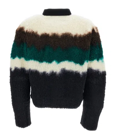 Sacai Button-up Sweater In Multi