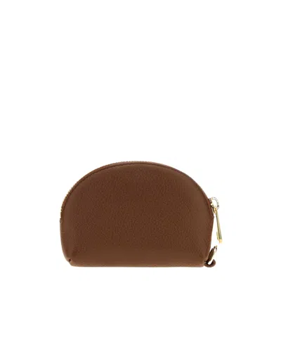 A.p.c. Zippered Key Case In Brown