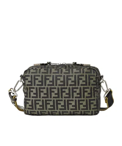 Fendi Mini Camera Case In Superlight Ff Zucca Technical Fabric With Adjustable Strap In Multi