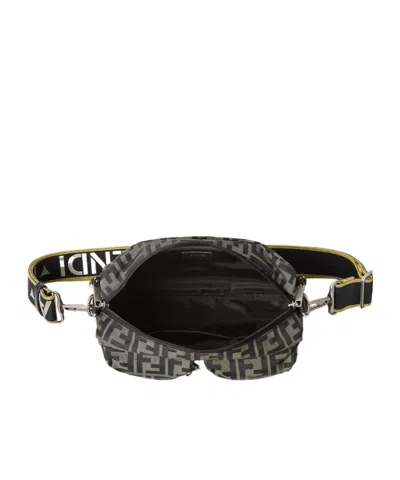 Fendi Mini Camera Case In Superlight Ff Zucca Technical Fabric With Adjustable Strap In Multi