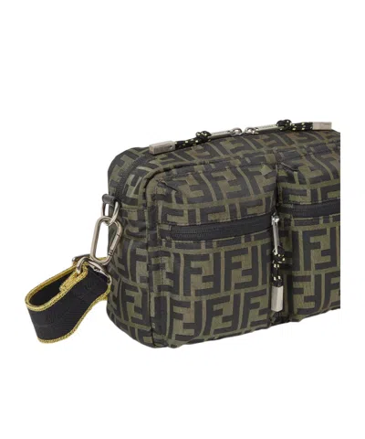 Fendi Mini Camera Case In Superlight Ff Zucca Technical Fabric With Adjustable Strap In Multi