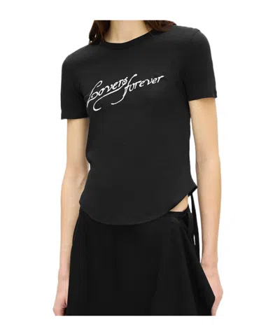 Ann Demeulemeester Floor Micro T-shirt In Black