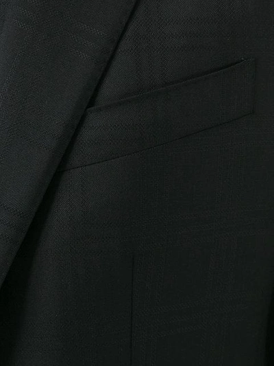 Shop Dolce & Gabbana Three-piece Checked Suit In Black