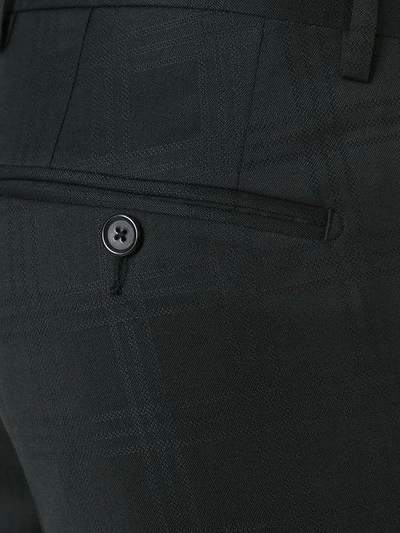 Shop Dolce & Gabbana Three-piece Checked Suit In Black
