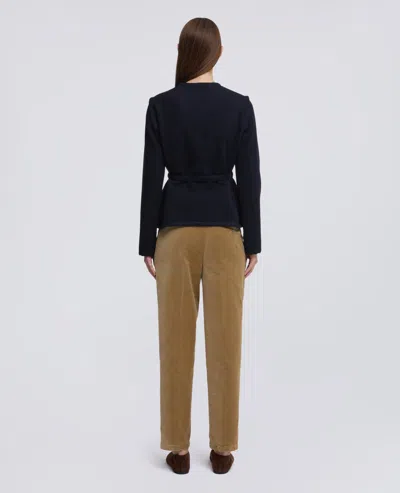 Aspesi Belted Four-pocket Jacket In Blue