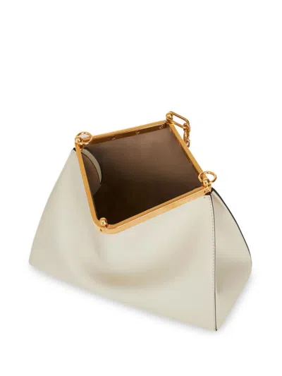 Etro White Leather Bag In White