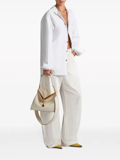 Etro White Leather Bag In White