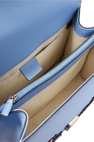 Shop Gucci Dionysus Bamboo Medium Appliquéd Leather Tote
