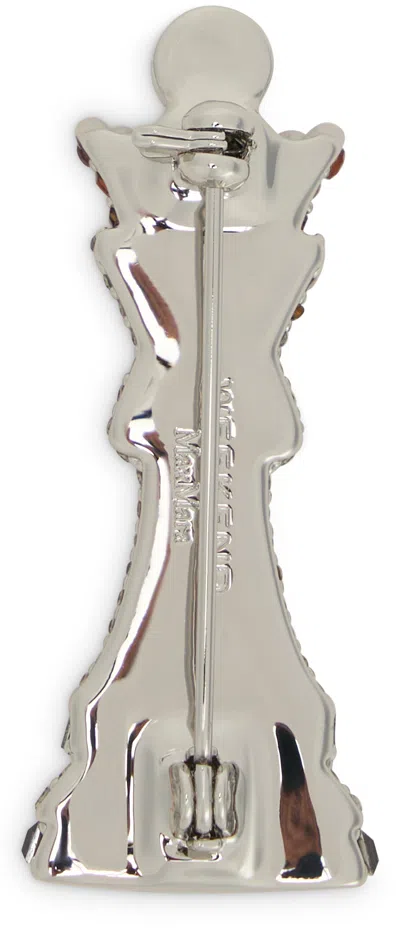 Weekend Max Mara Chip-shaped Pin In Neutral