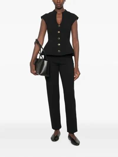 Sandro Sleeveless Button-fastening Top In Transparent