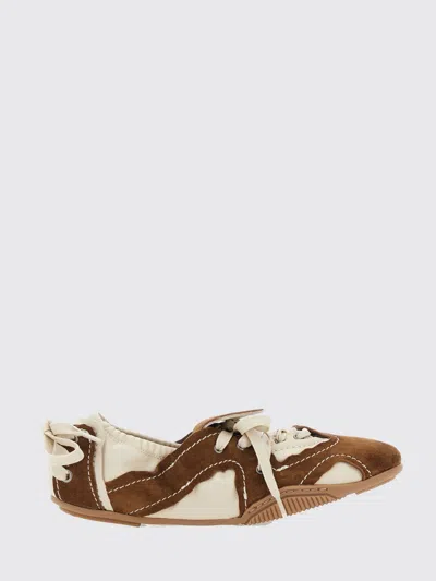 Acne Studios Bilaria Lace-up Suede And Leather Ballet Flats In Black