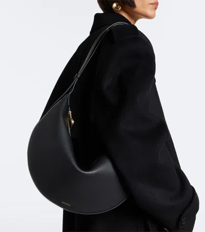 Joseph Bean Medium Leather Shoulder Bag In Black