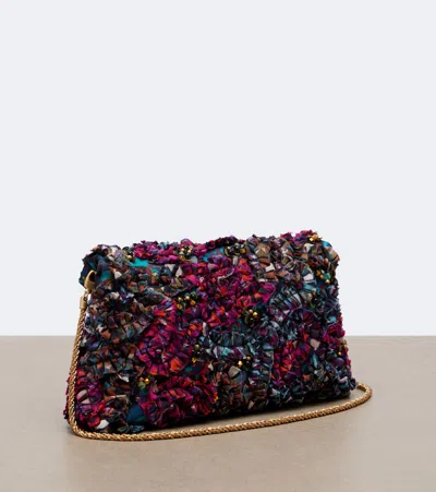 Dries Van Noten Embellished Embroidered Clutch In Multicoloured