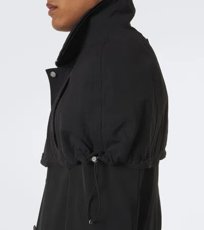 Prada Re-nylon Cropped Cape In Black