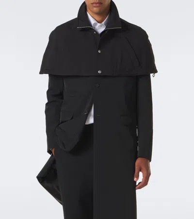 Prada Re-nylon Cropped Cape In Black