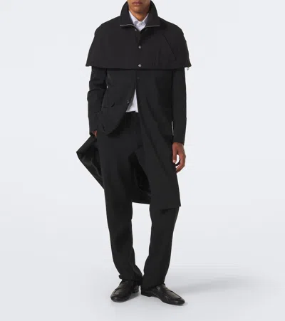 Prada Re-nylon Cropped Cape In Black