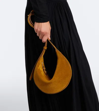 Joseph Bean Medium Suede Shoulder Bag In Brown