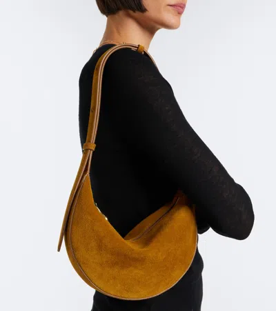 Joseph Bean Medium Suede Shoulder Bag In Brown