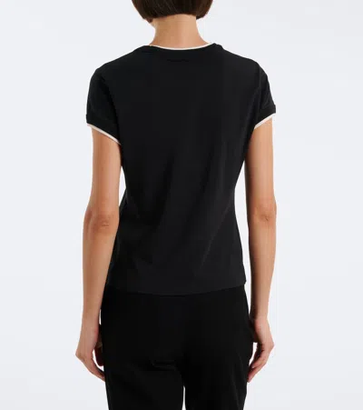 Veronica Beard Devin Cotton-blend T-shirt In Black