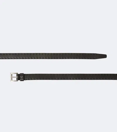Prada Leather Belt In Black