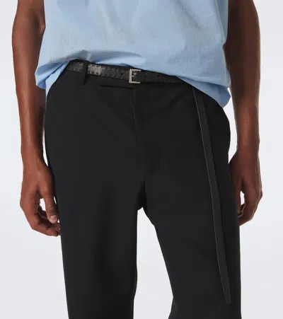 Prada Leather Belt In Black