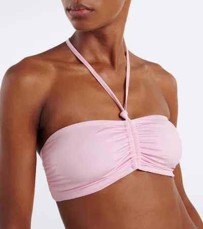 Balmain Ruched Bikini In Pink