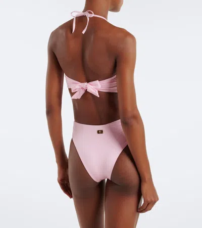 Balmain Ruched Bikini In Pink