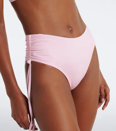 Balmain Ruched Bikini In Pink