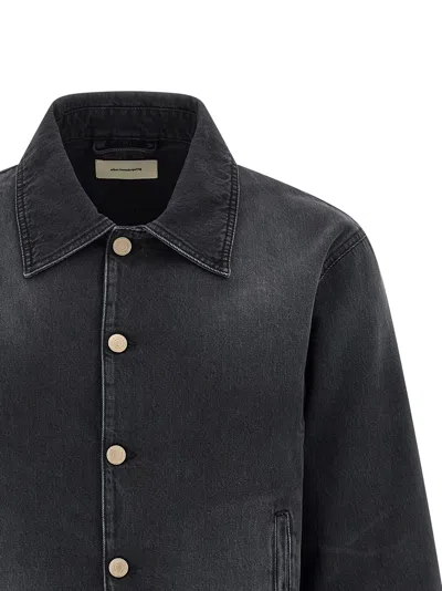Mfpen Union Buttoned Denim Jacket In Black